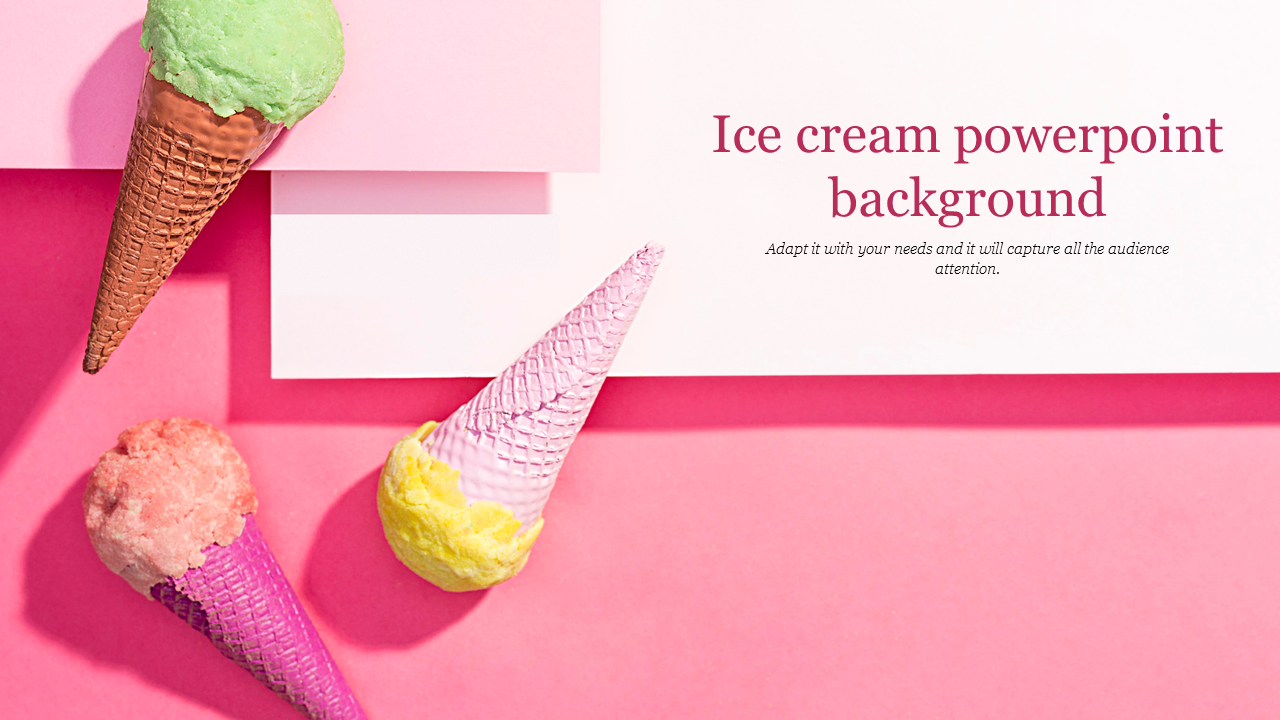 The Best Ice Cream PowerPoint Background Template Slide